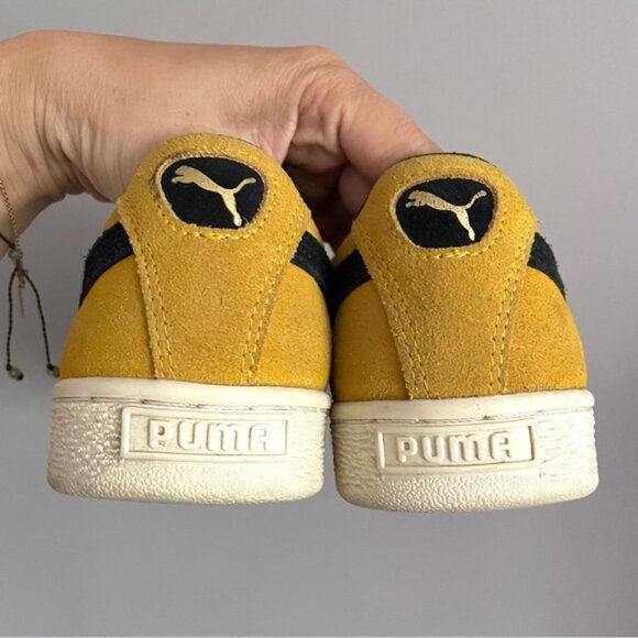 Puma Yellow Black Suede Classic Sneakers - 5.5-6US - Picture 7 of 10